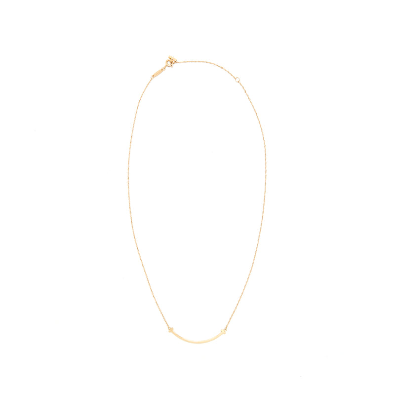 Tiffany T smile pendant in 18k rose gold, mini. | Tiffany & Co.
