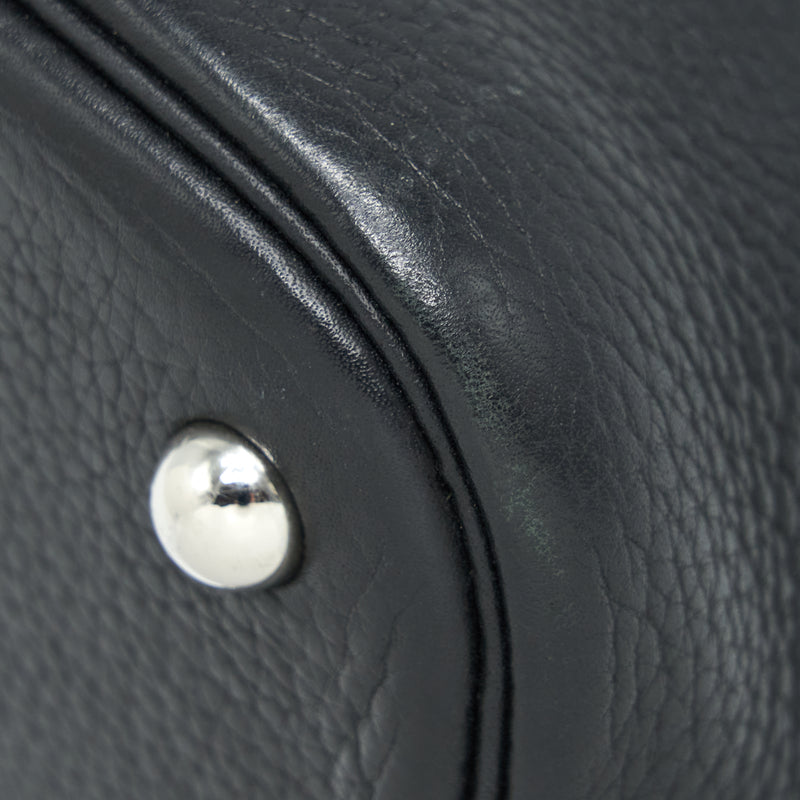 Hermes bolide 31 clemence leather black with SHW stamp T