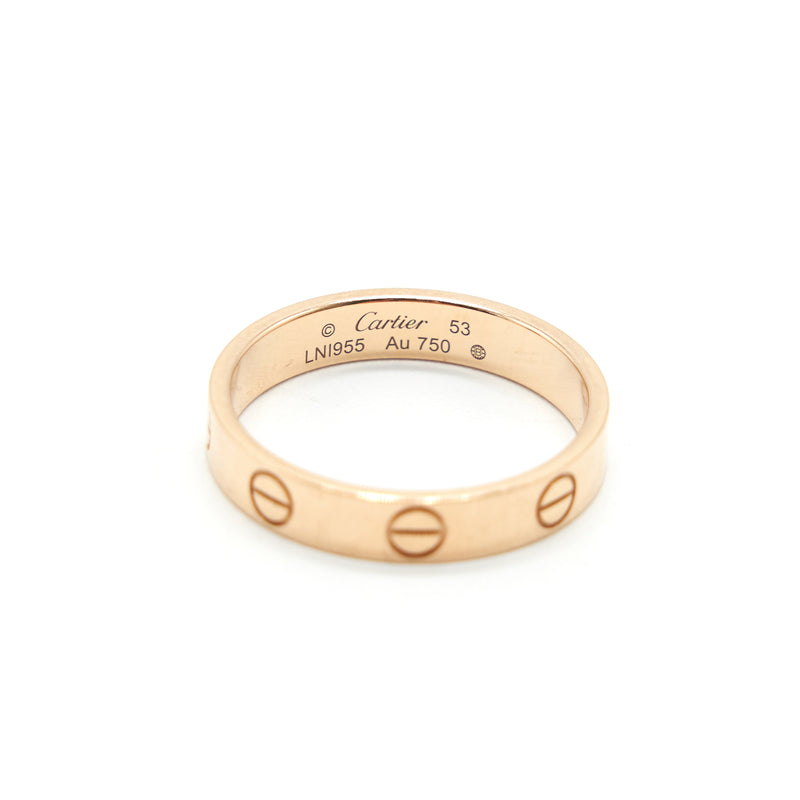 CARTIER LOVE RING PINK GOLD SIZE 53