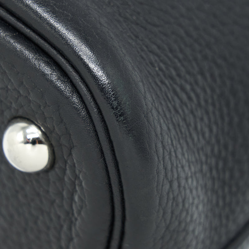 Hermes bolide 31 clemence leather black with SHW stamp T
