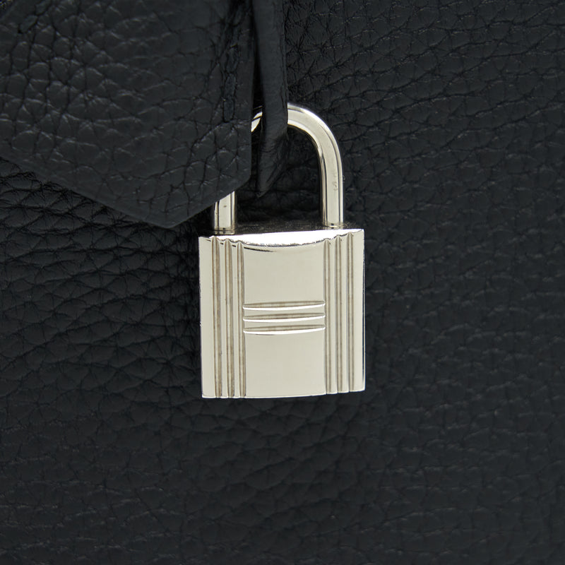 Hermes bolide 31 clemence leather black with SHW stamp T