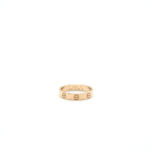 CARTIER LOVE RING PINK GOLD SIZE 53