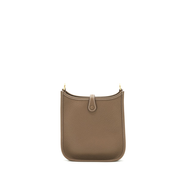 Hermes Mini Evelyne Etoupe / Indigo GHW Stamp Y