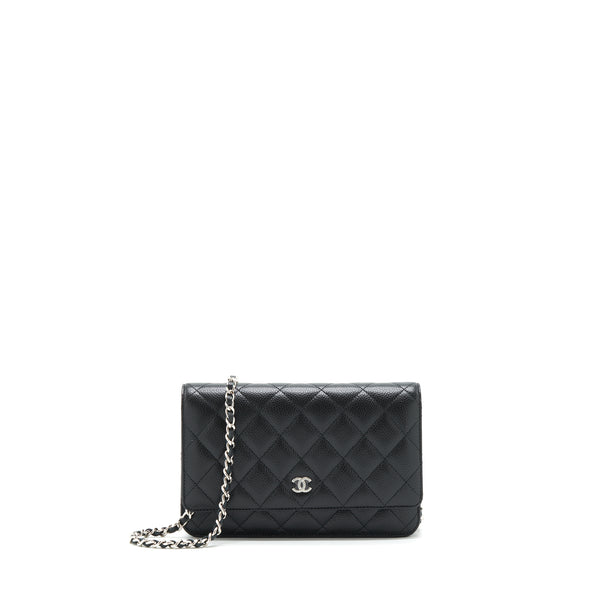 Chanel Classic Wallet On Chain Caviar Black SHW (Microchip)