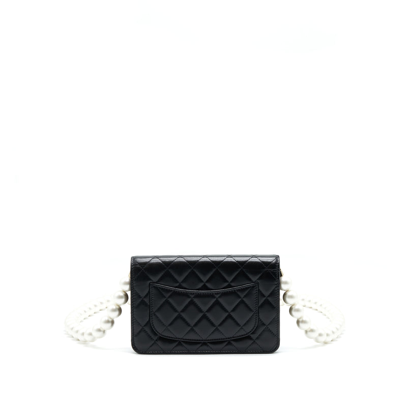 Chanel Giant Pearl Crush Wallet On Chain Black
