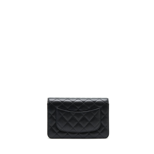 Chanel Classic Wallet On Chain Caviar Black SHW (Microchip)