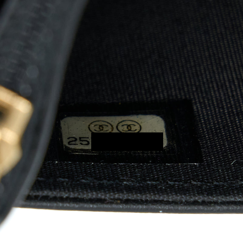 Chanel Classic Boy Wallet On Chain Caviar Black GHW