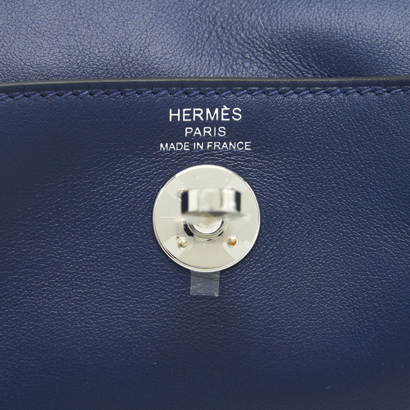 Hermes mini Lindy Swift Navy/Bleu Frida SHW stamp Z