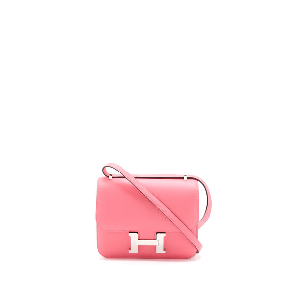 Hermes Mini Constance Evercolor 8W Rose Azalee SHW Stamp D