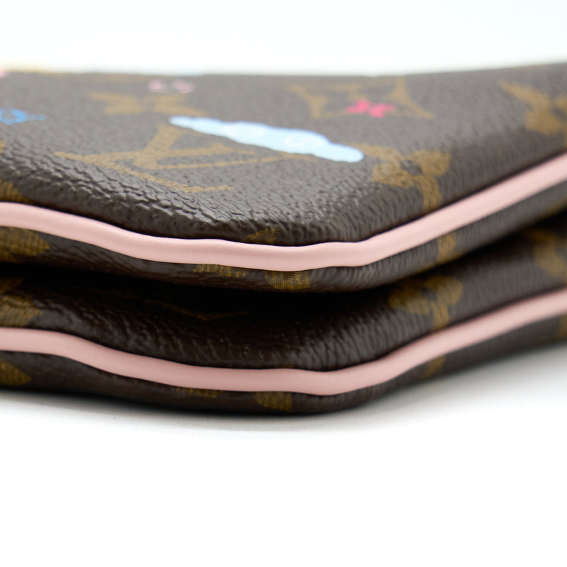 Louis Vuitton Vivian Double Zip Pochette Limited Edition Monogram Canvas/Multicolour