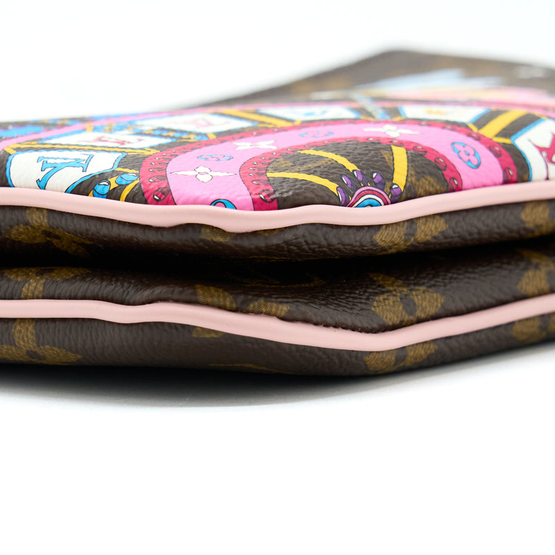 Louis Vuitton Vivian Double Zip Pochette Limited Edition Monogram Canvas/Multicolour