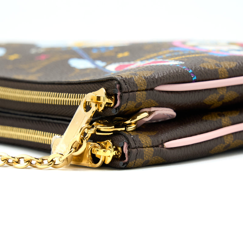 Louis Vuitton Vivian Double Zip Pochette Limited Edition Monogram Canvas/Multicolour