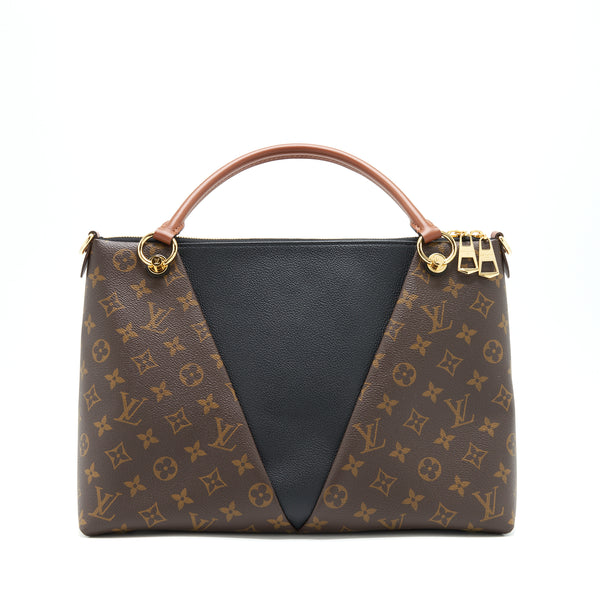 Louis Vuitton V Tote Bag Medium Black GHW