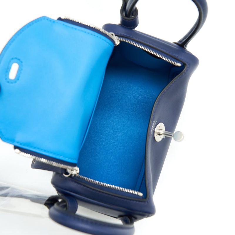 Hermes mini Lindy Swift Navy/Bleu Frida SHW stamp Z