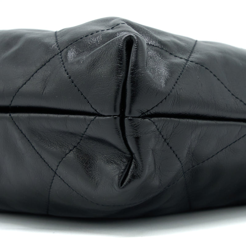 Chanel Small 22 Bag Shiny Calfskin Black GHW (Microchip)