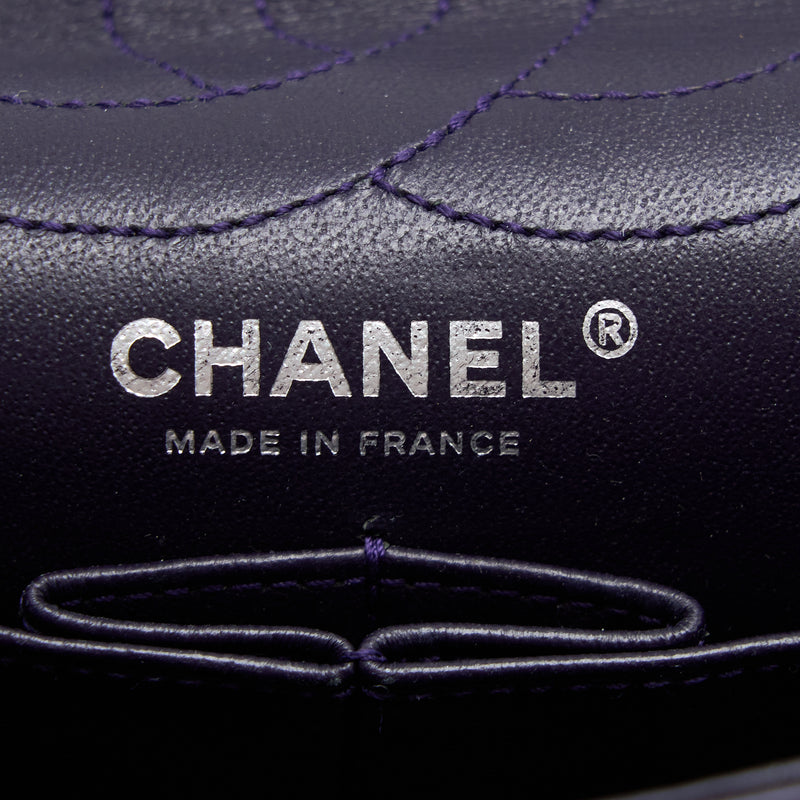 Chanel Large 2.55 Reissue Flap Bag Aged Calfskin Dark Purple Ruthenium Hardware