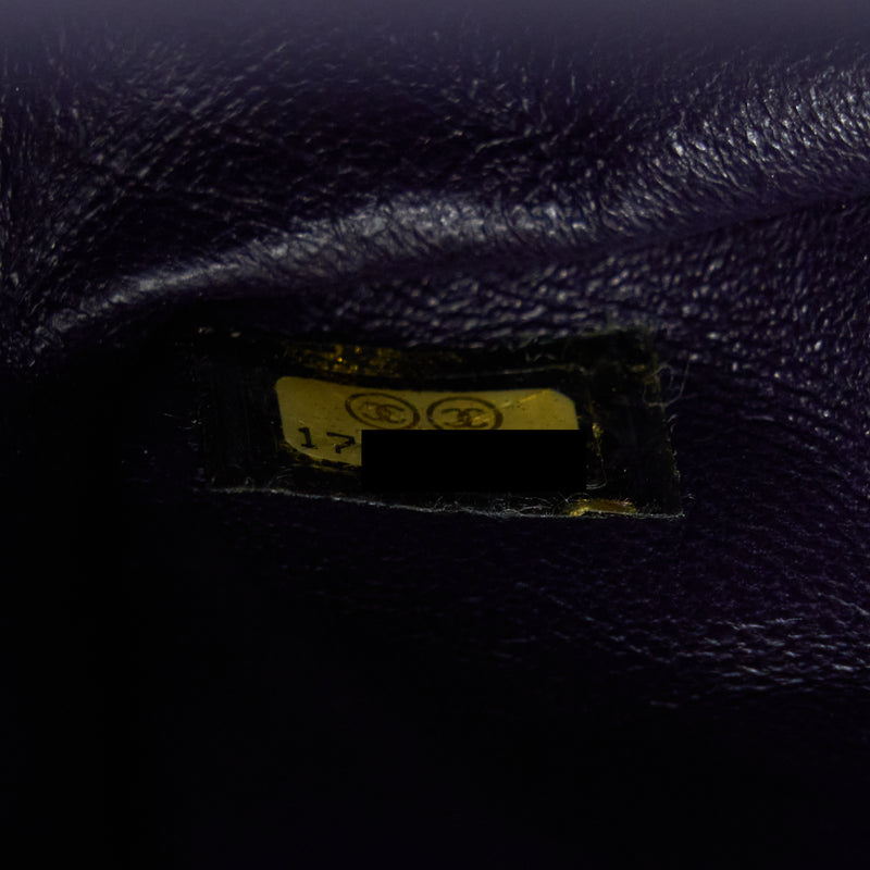 Chanel Large 2.55 Reissue Flap Bag Aged Calfskin Dark Purple Ruthenium Hardware