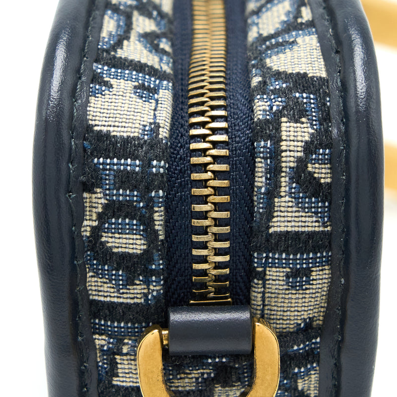 Dior Diorquake Pouch Blue Oblique Canvas With An Extra Strap