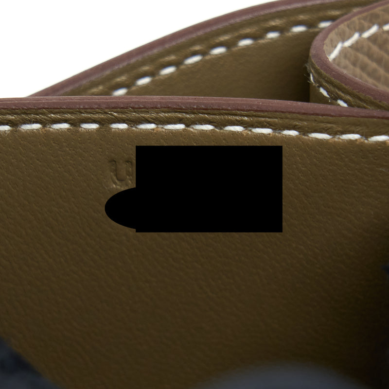 Hermes Mini Constance Epsom Etoupe RGHW Stamp U