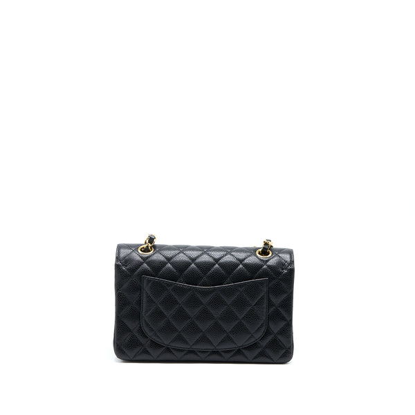 Chanel Small Classic Flap Bag Caviar Black GHW (Microchip)