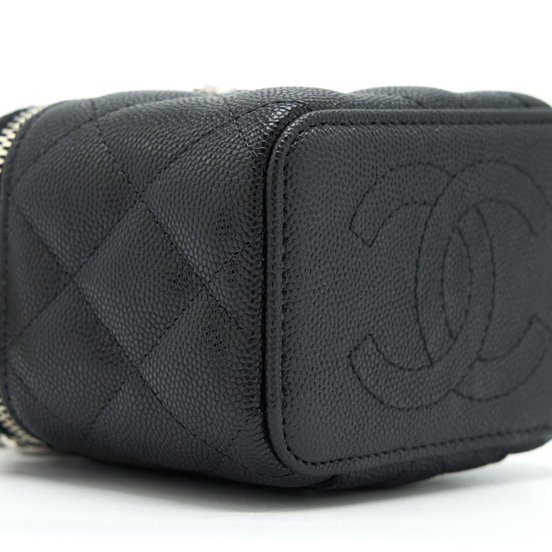 Chanel 22S mini vanity with giant chain caviar black with SHW