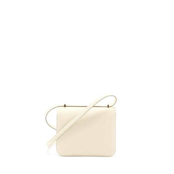 Hermes Mini Constance Epsom Craie GHW Stamp U (New Version)