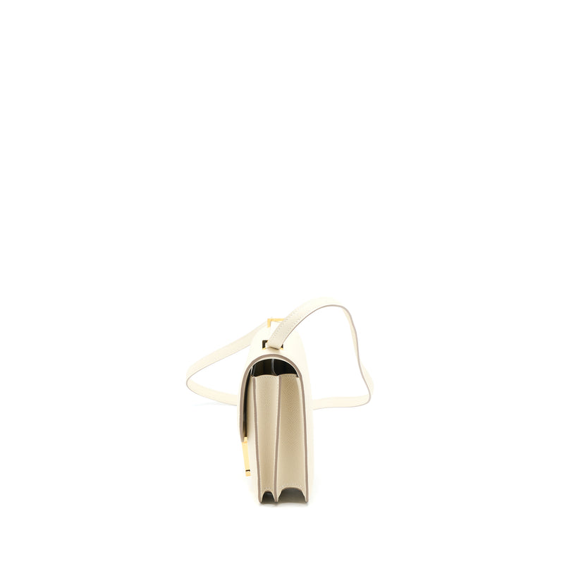 Hermes Mini Constance Epsom Craie GHW Stamp U (New Version)