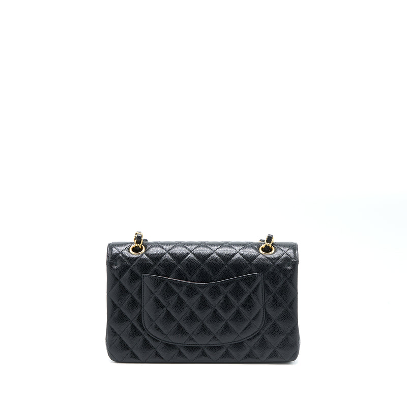 Chanel Medium Classic Double Flap Bag Caviar Black GHW (Microchip)