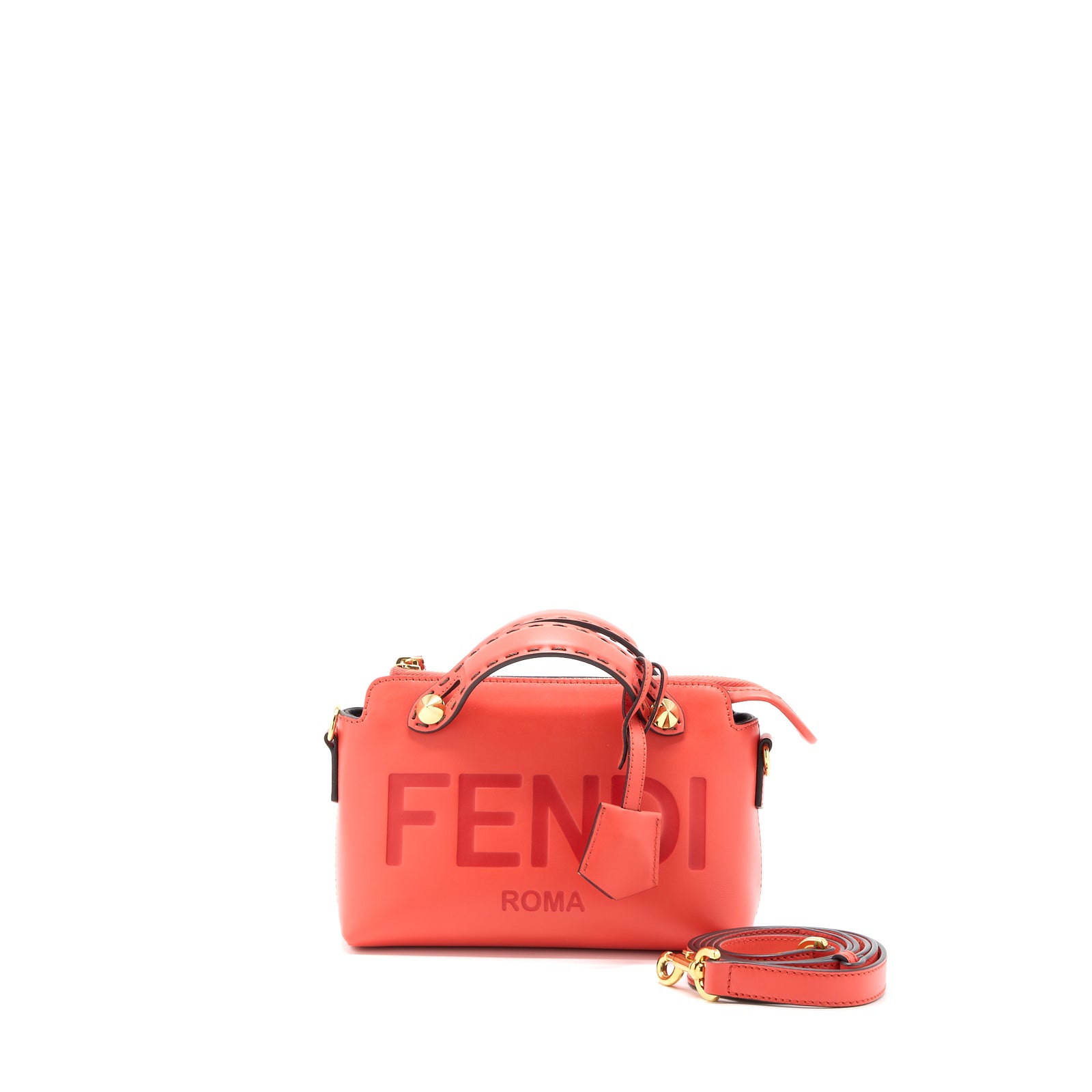 Fendi By The Way Mini Calfskin Red Orange GHW