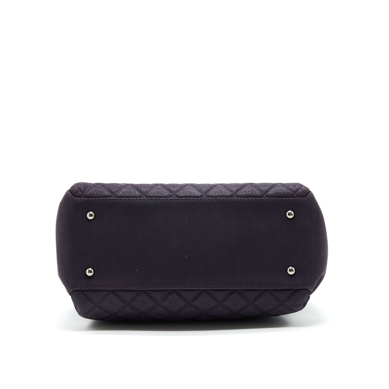 Chanel Flap Tote Bag With Chain Caviar In Purple SHW