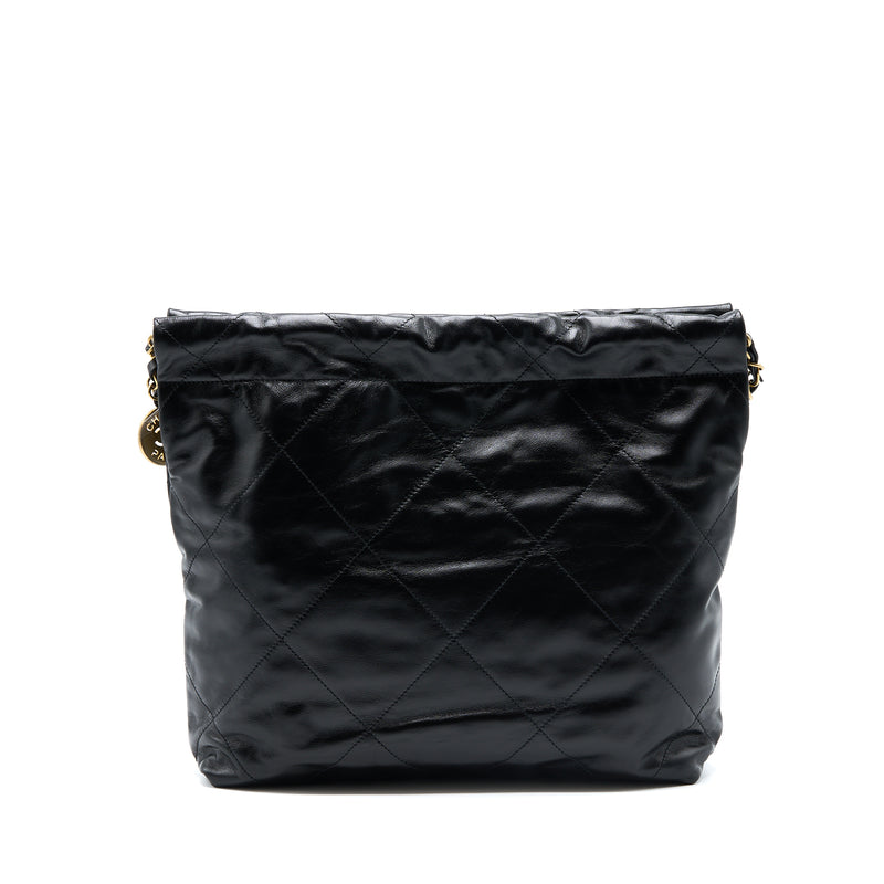 Chanel Small 22 Bag Shiny Calfskin Black GHW (Microchip)