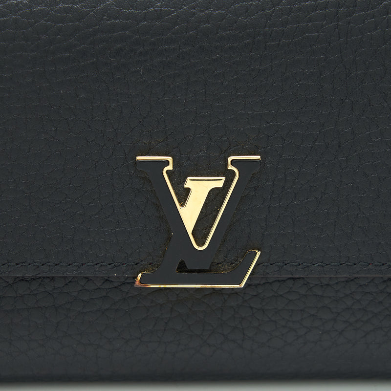 LOUIS VUITTON CAPUCINES COMPACT WALLET IN BLACK