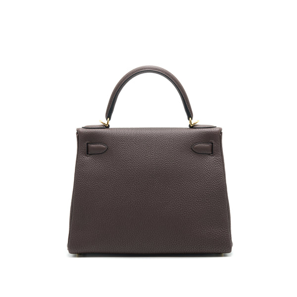 Hermes Kelly 28 Chocolate GHW Togo Leather