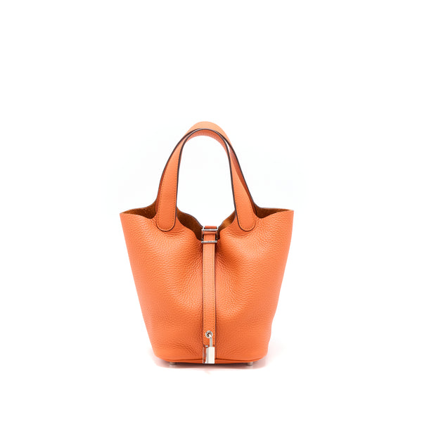 Hermes Picotin 18 Lock Bag Clemence 9J Flu SHW Stamp D