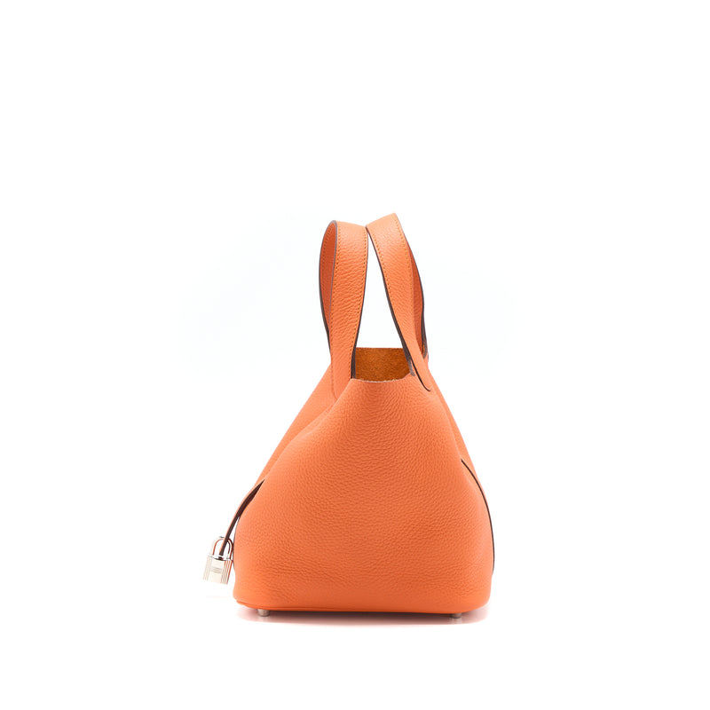 Hermes Picotin 18 Lock Bag Clemence 9J Flu SHW Stamp D