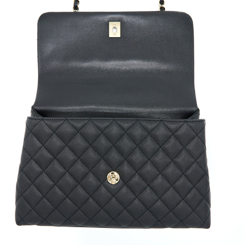 Chanel Medium Coco Handle Caviar Black LGHW