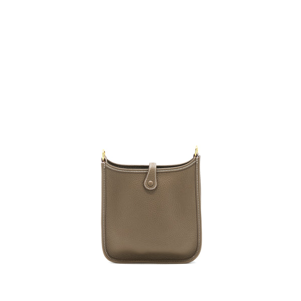 Hermes Mini Evelyne Clemence Etoupe GHW Stamp Z