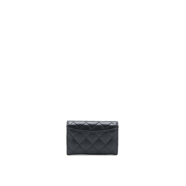 Chanel Classic Flap Card Holder Caviar Black SHW