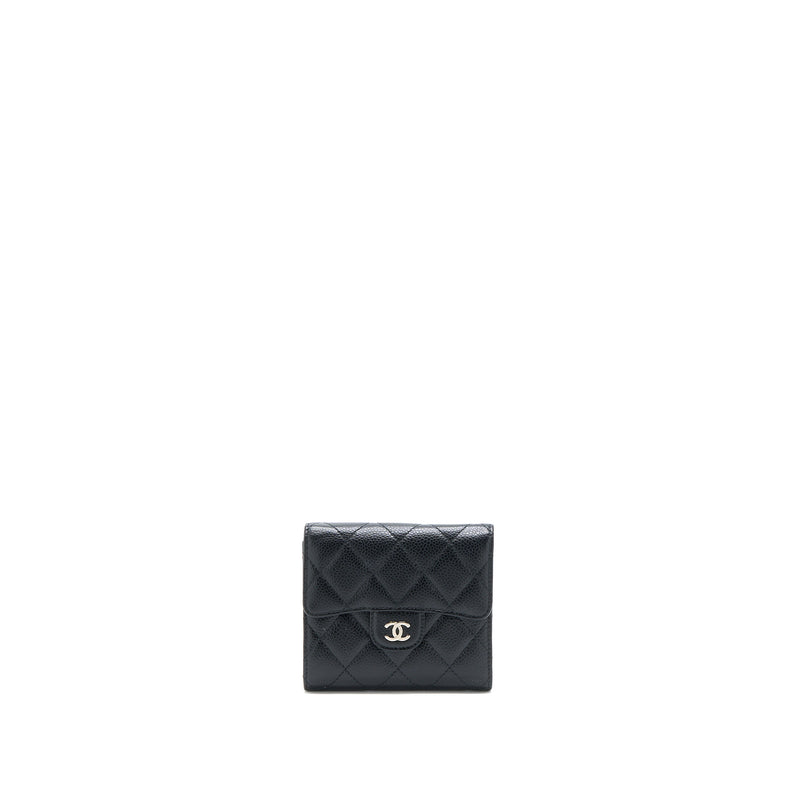 Chanel Small Classic Compact Wallet Caviar Black SHW