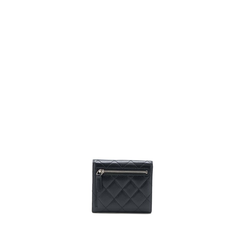 Chanel Small Classic Compact Wallet Caviar Black SHW