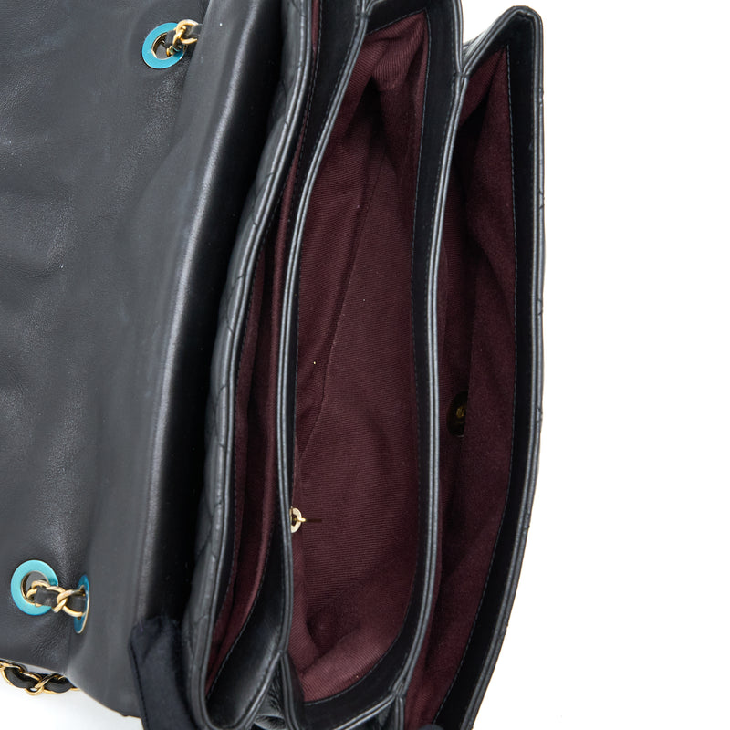 Chanel Quilted Seasonal Flap Bag Black GHW