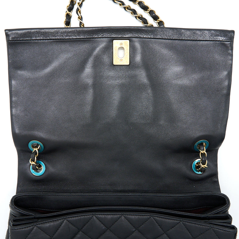 Chanel Quilted Seasonal Flap Bag Black GHW
