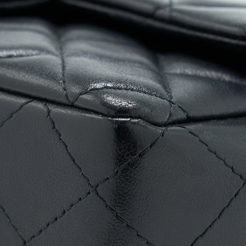 Chanel Mini Rectangular Flap Bag Lambskin Black GHW