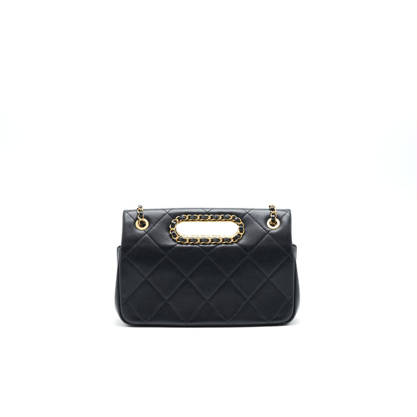 Chanel 20P A real clutch flap bag black