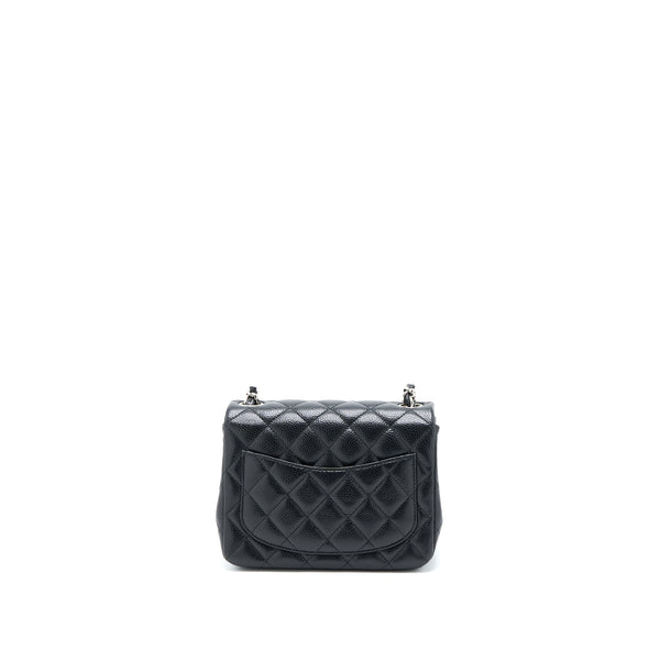 Chanel Classic Mini Square Flap Bag Caviar Black SHW