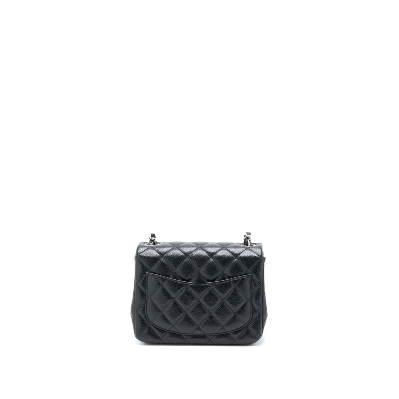 Chanel Classic Mini Square Flap Bag Caviar Black SHW