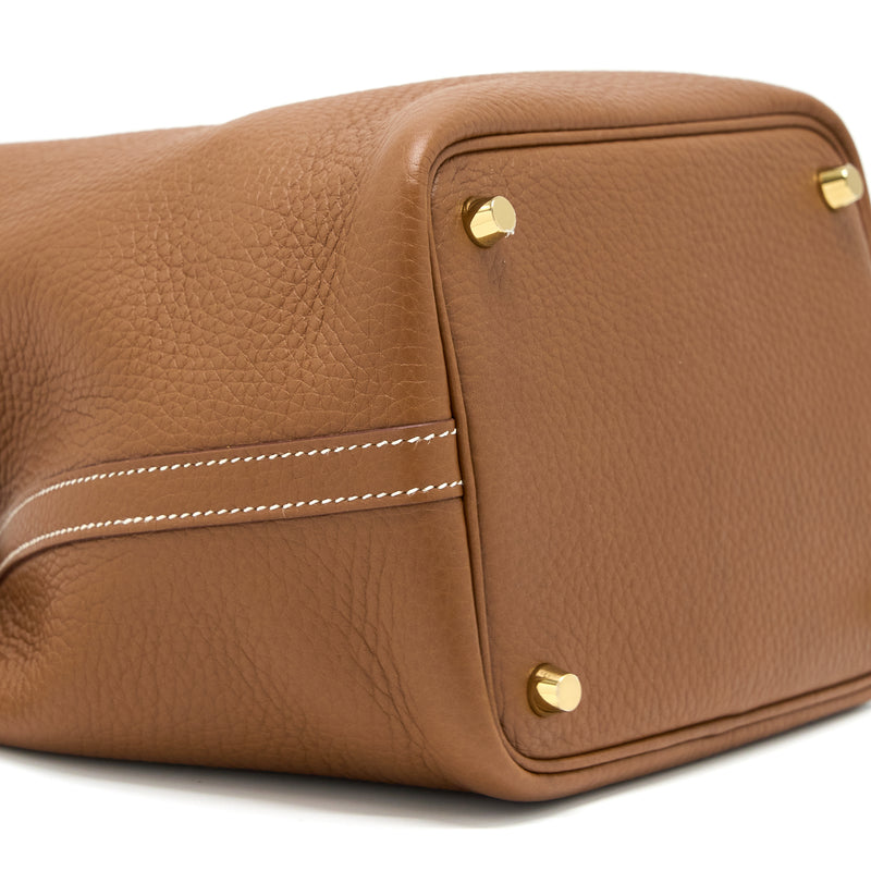 Hermes Picotin 18 Lock Bag Clemence Gold GHW Stamp Z
