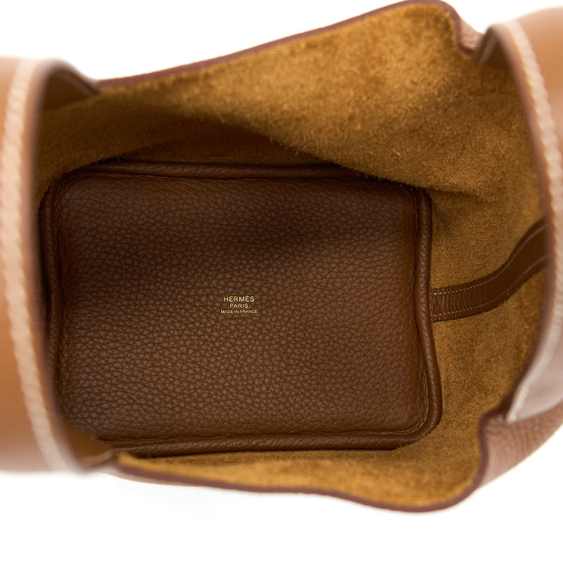 Hermes Picotin 18 Lock Bag Clemence Gold GHW Stamp Z