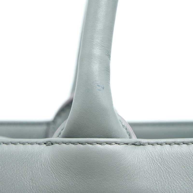 Dior Medium Book Tote Embossed Calfskin Grey