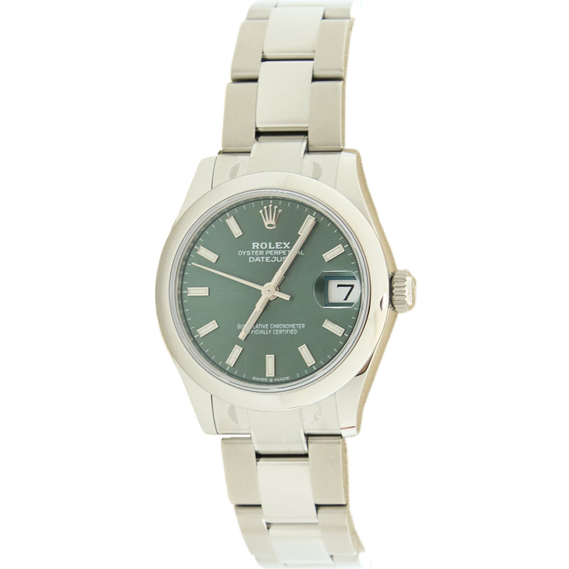 Rolex Datejust 31 Oyster 31mm Oystersteel Features A Mint Green Dial And Oyster Bracelet M278240-0011